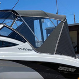 Black Canopy with White Piping