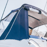 Blue Canopy with White Piping