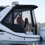 Extended Rear Bimini with Drop-Down Clears – CR 3100
