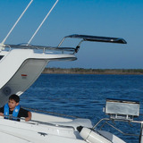 Traditional Style Rear Bimini with Laced Bimini